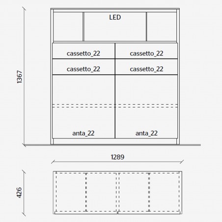 Molteni&C - 505 Bar Cabinet