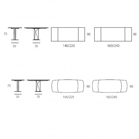 Riflessi - Sabino Extendable Table